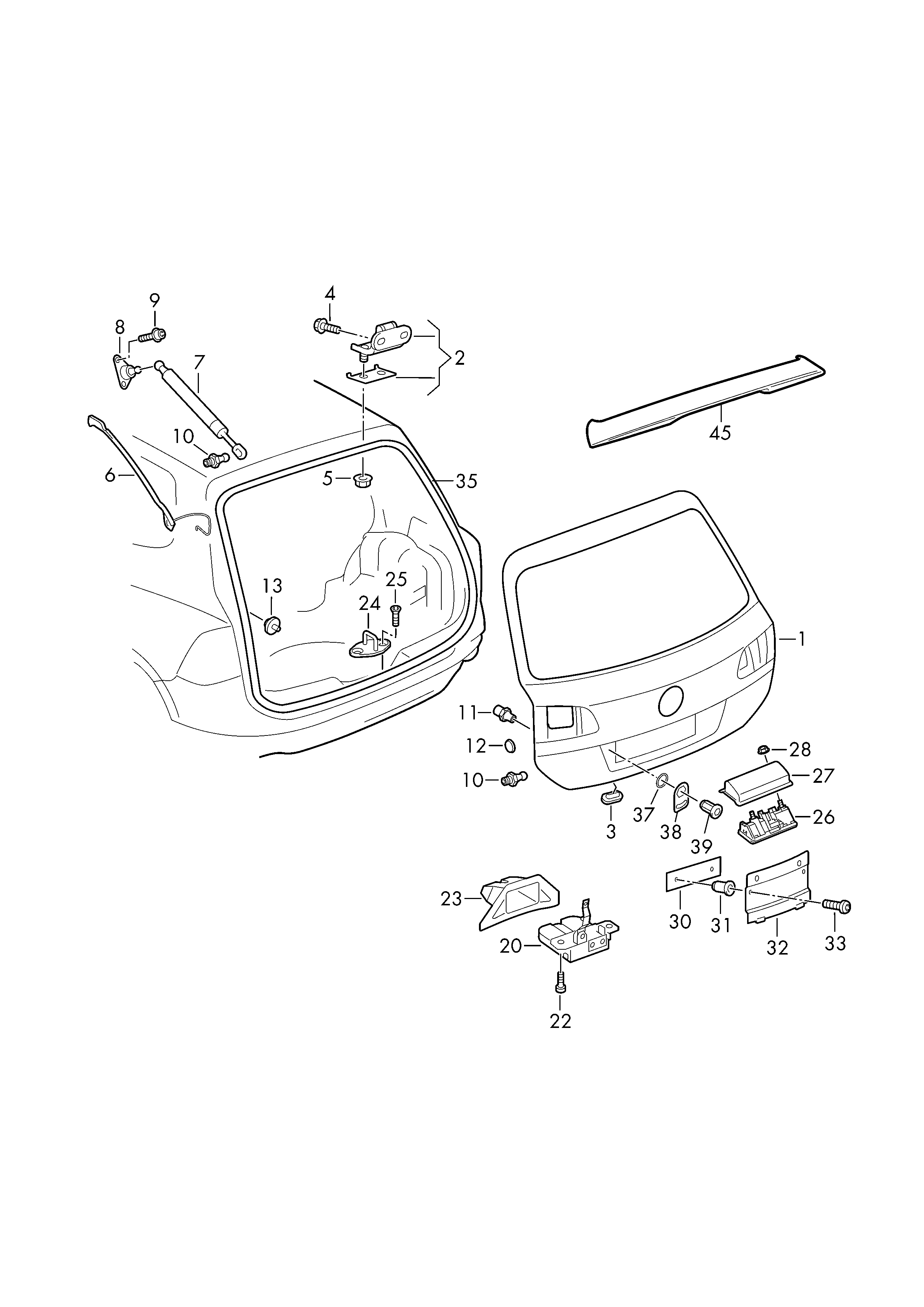 VAG 7P0827505G - Tailgate Lock www.parts5.com