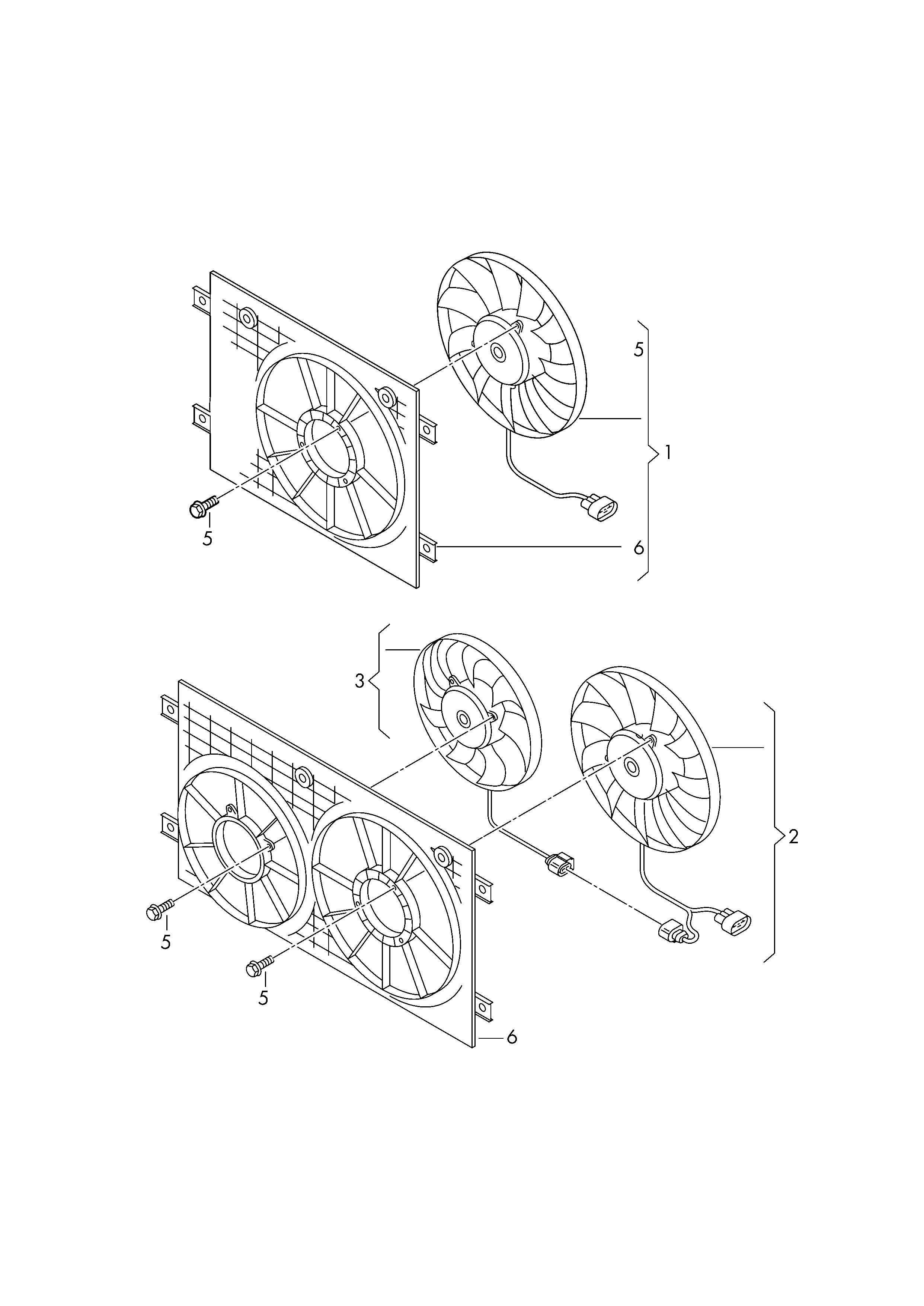 VW 5Q0121203DA - Wentylator, chłodzenie silnika www.parts5.com