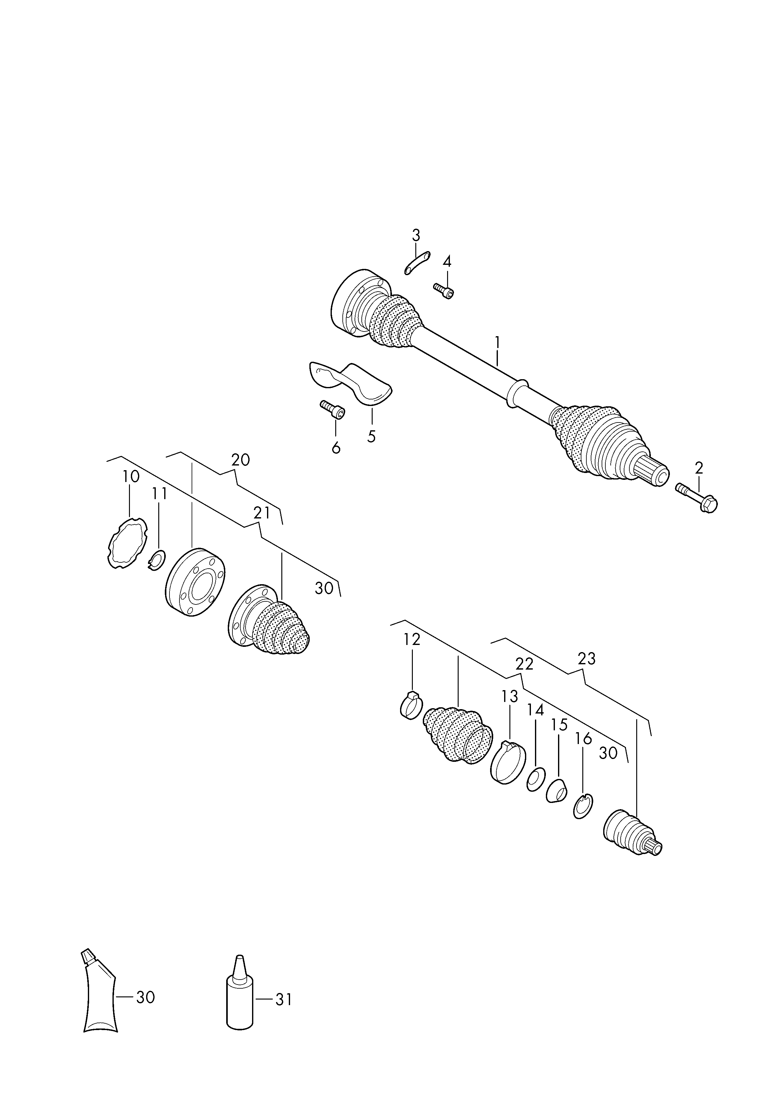 Seat 431 498 103 CX - Sada kĺbov hnacieho hriadeľa www.parts5.com