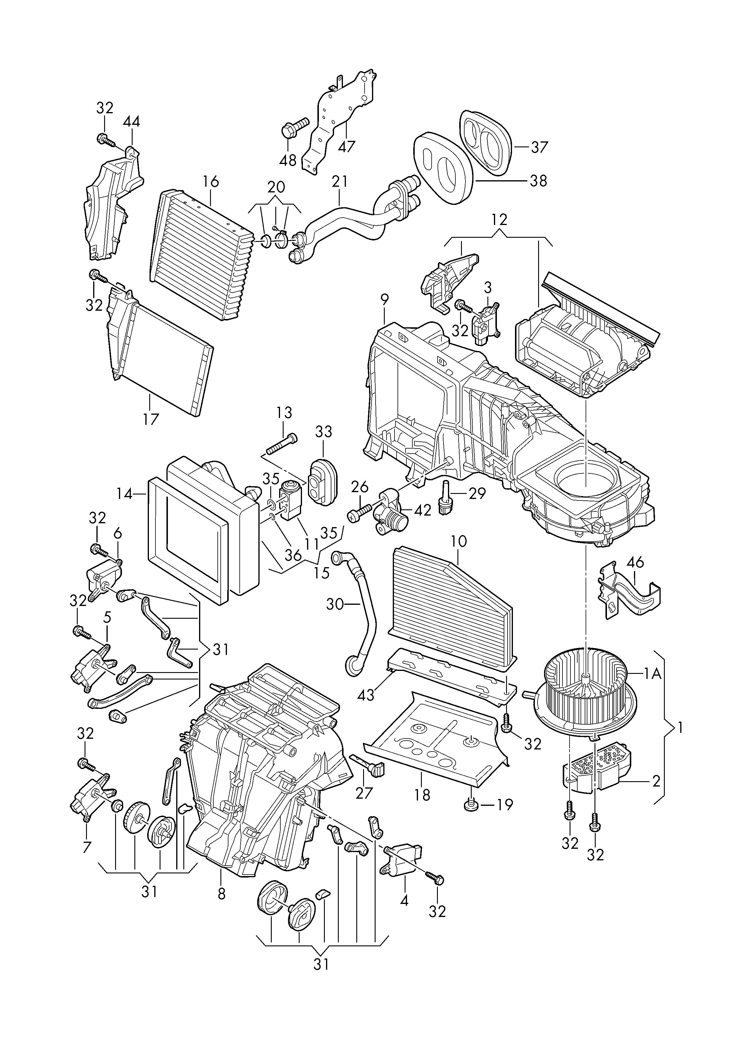 Seat 1K1 820 015 Q - Ventilator, habitaclu www.parts5.com