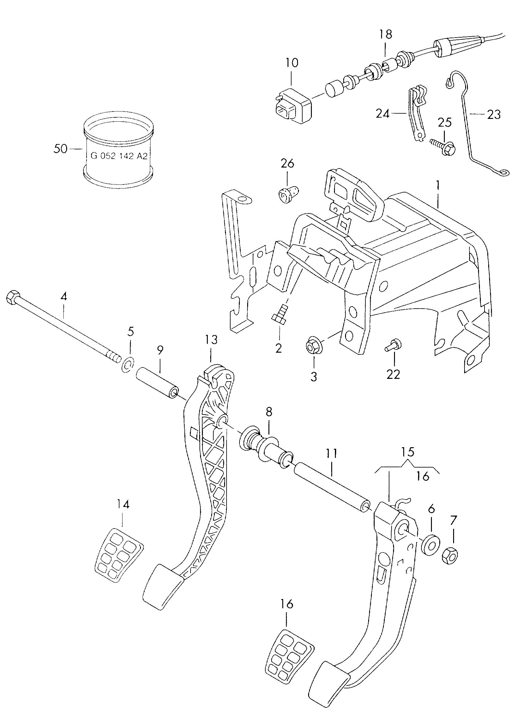 VW 1H0 721 173 - Brake Pedal Pad www.parts5.com