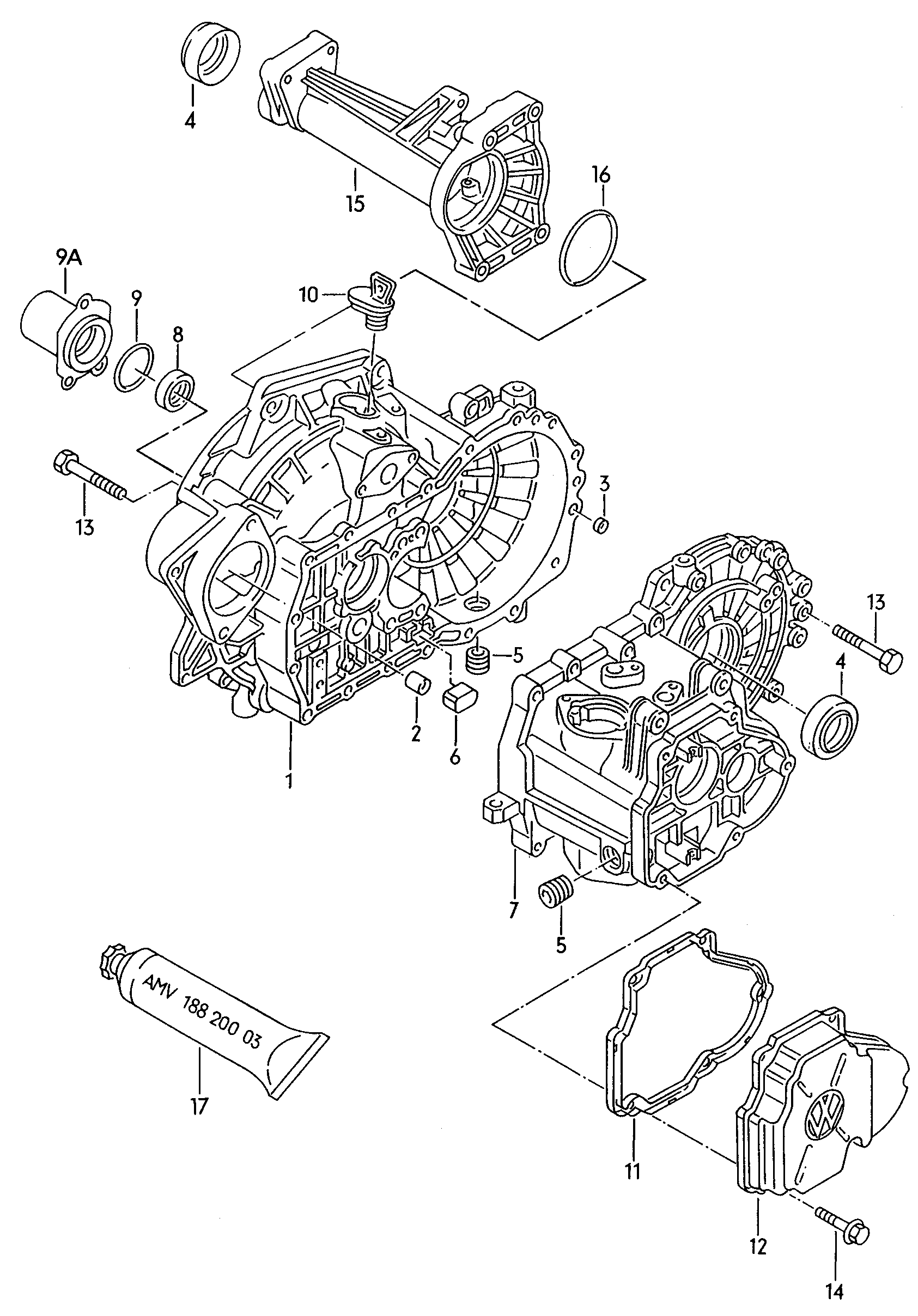 VW N 010 361 13 - Timing Belt Set parts5.com