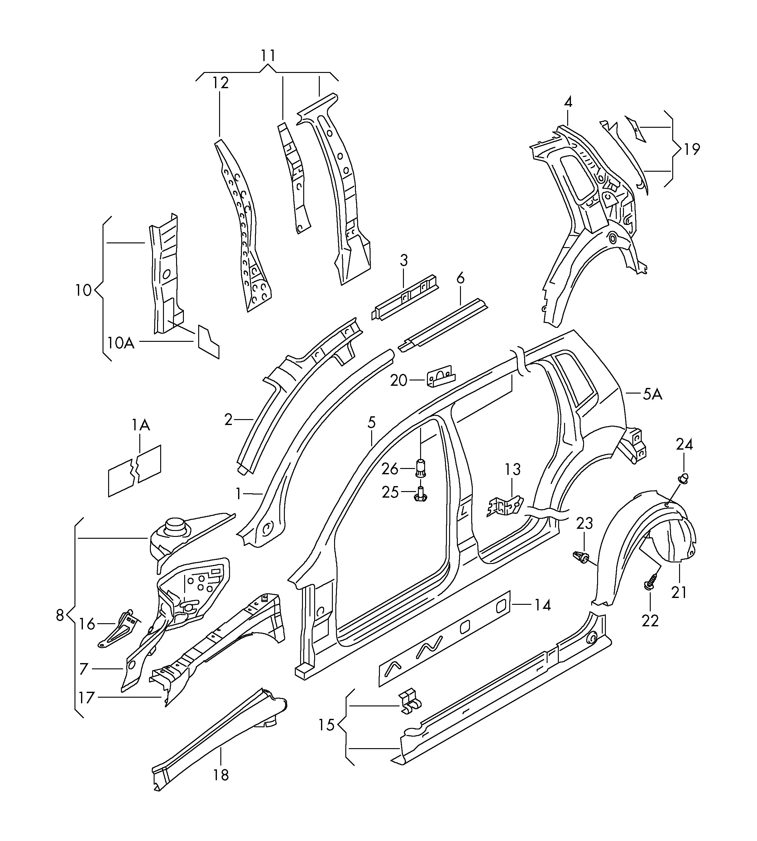 VW 6Q0809205D - A-Pillar www.parts5.com