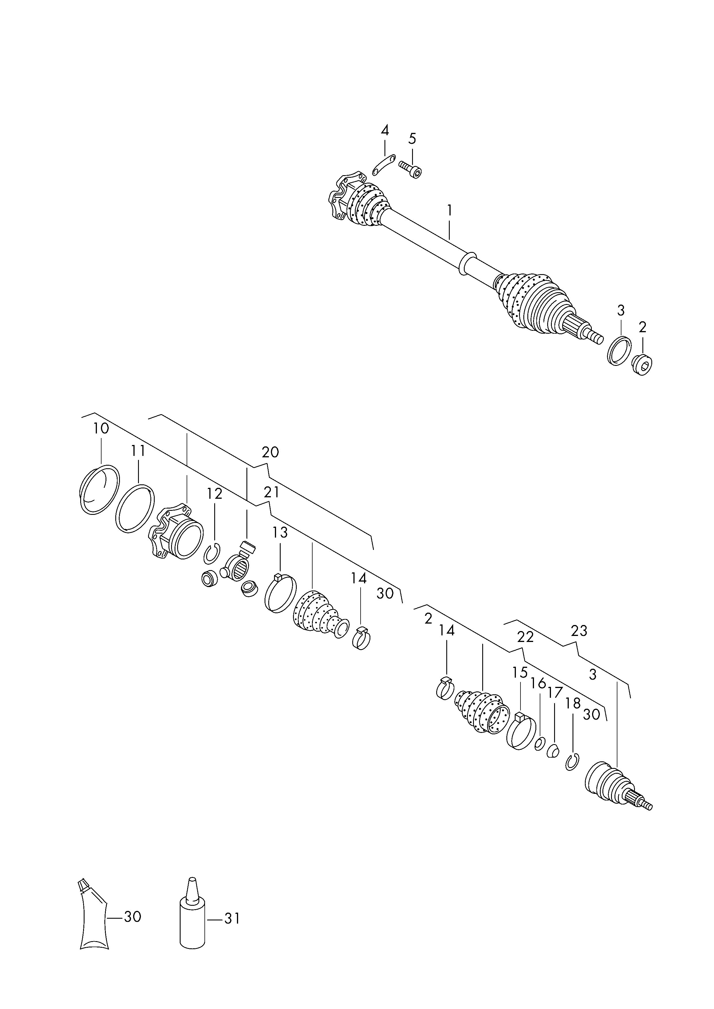 VAG 6C0 498 203 - Пыльник, приводной вал www.parts5.com