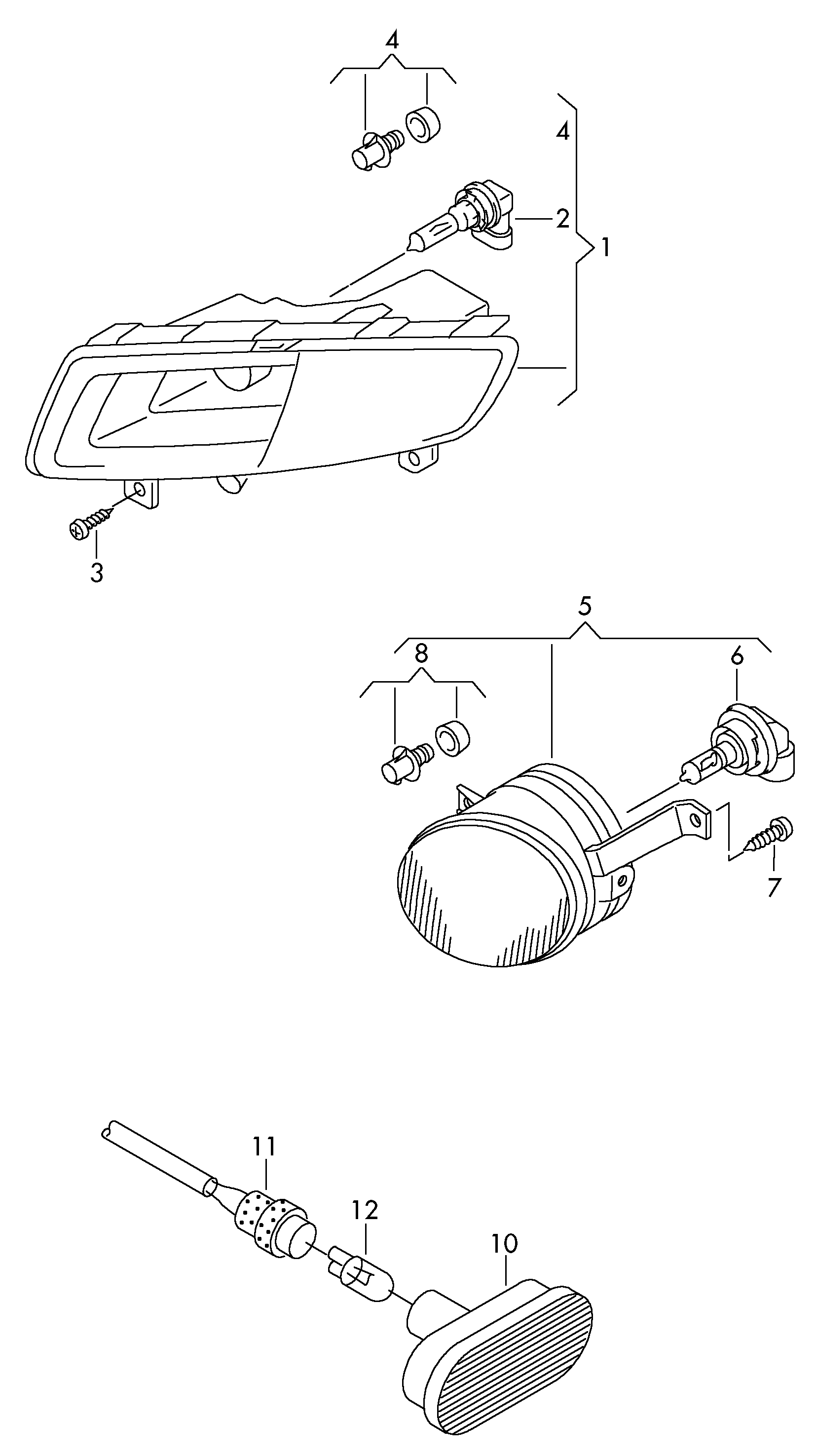 VW 7E0949117 - Semnalizator www.parts5.com