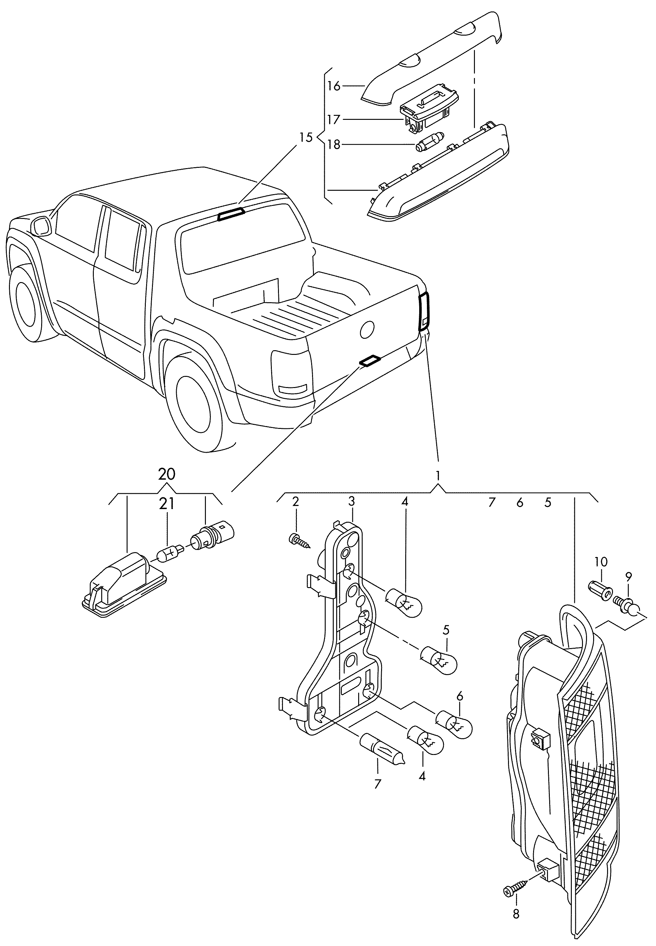 Seat 1K8943021 - Numbrivalgustus www.parts5.com