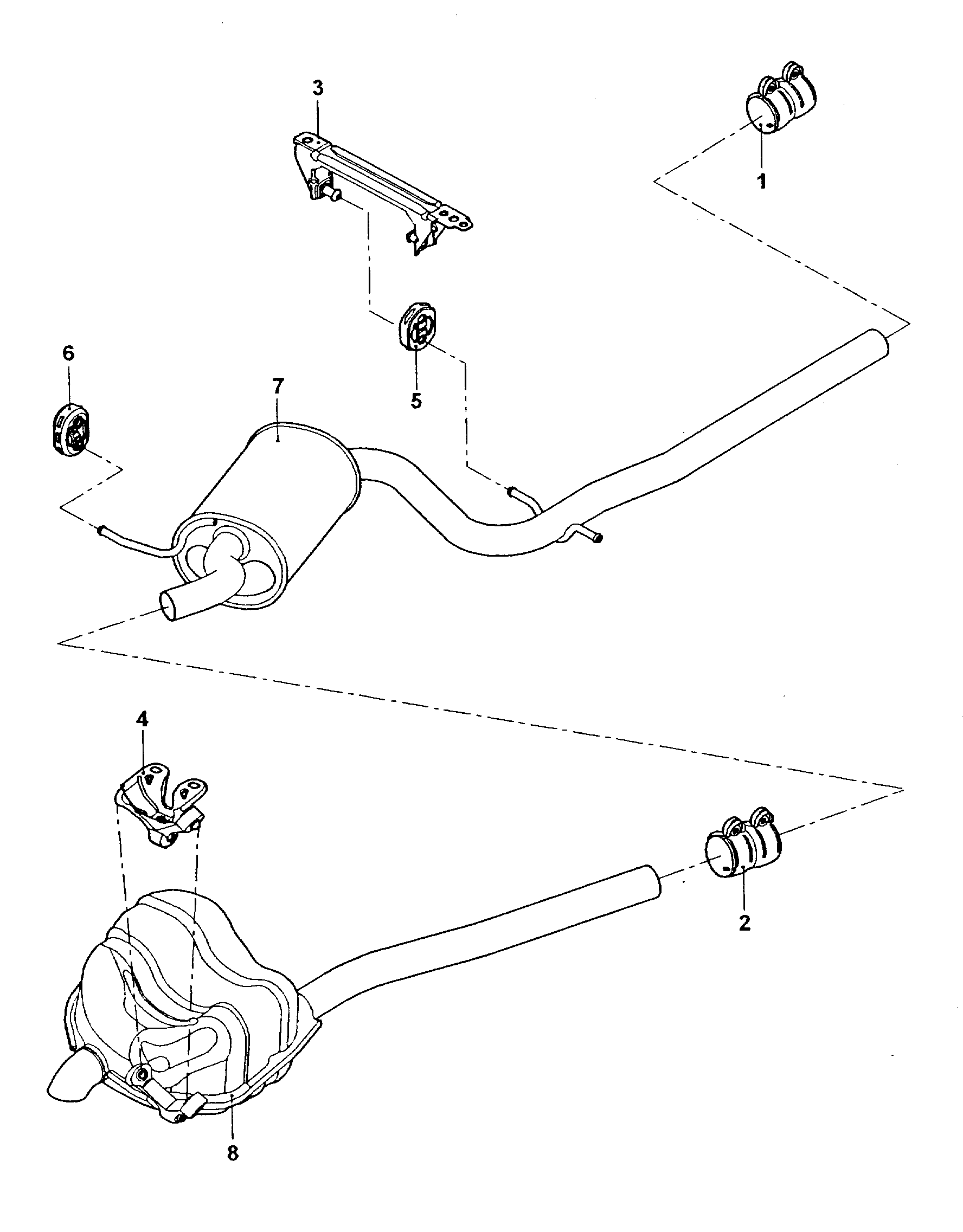 VW 1K0253147E - Holding Bracket, silencer parts5.com