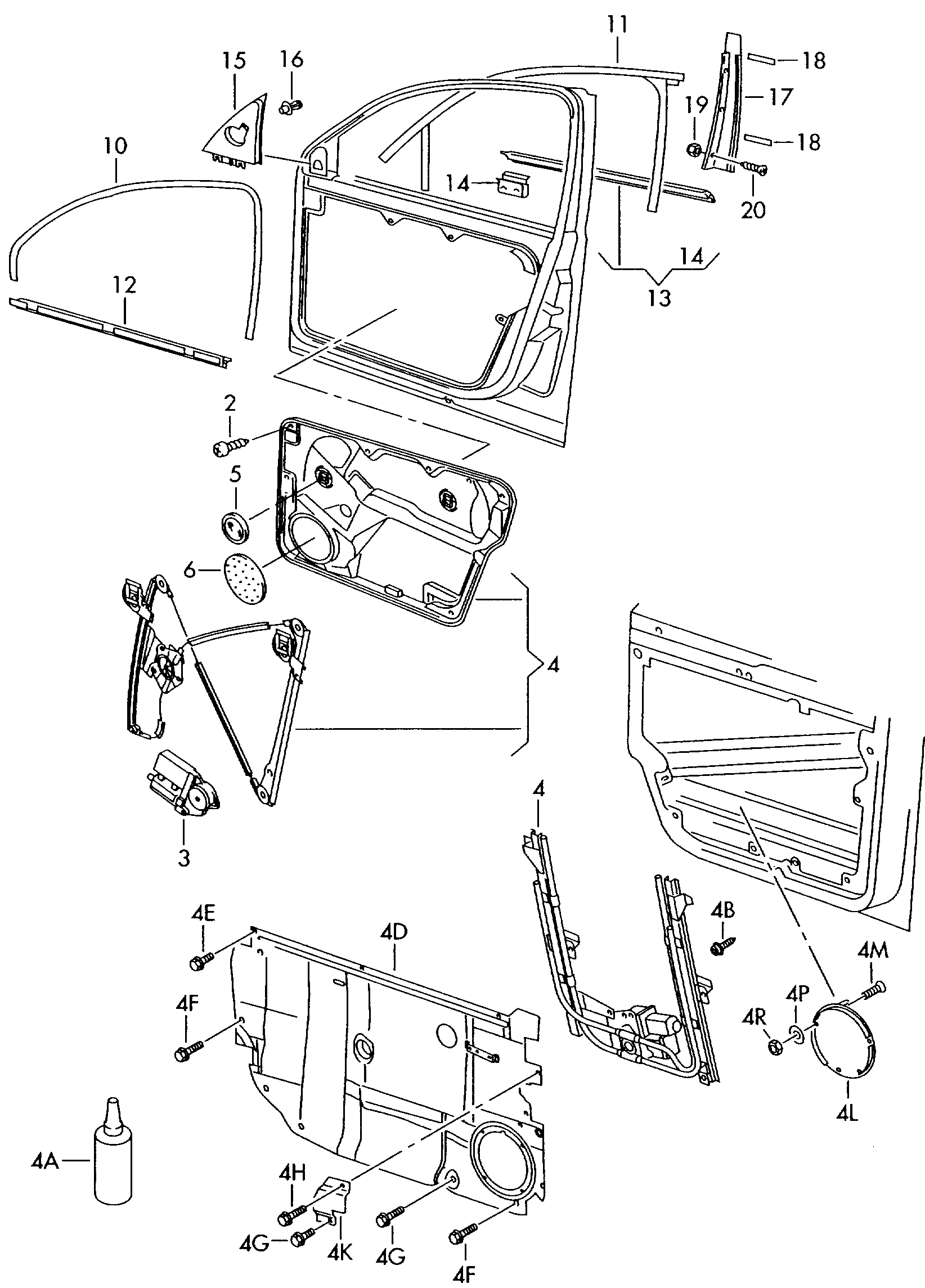 VAG 3B1 837 461 - Podizač prozorskog stakla www.parts5.com