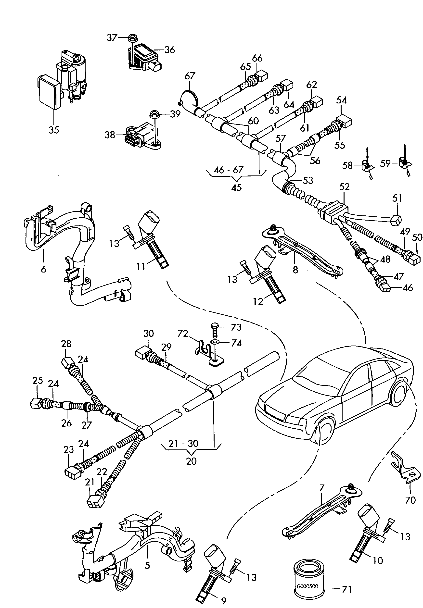 Skoda 4E0 927 804 D - Sensor, wheel speed parts5.com