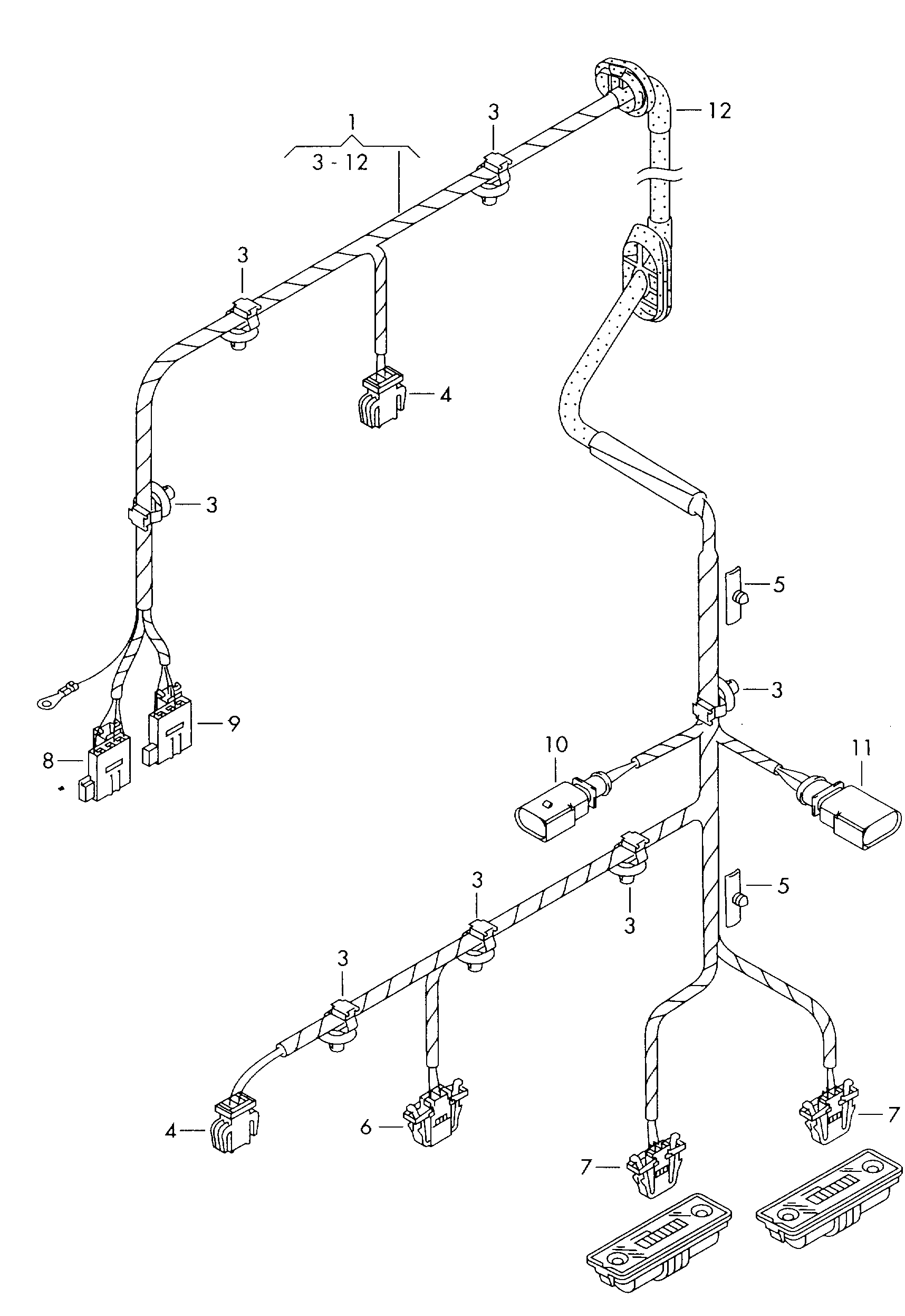 AUDI 1J6 973 803 - Cable Repair Set, central electrics www.parts5.com