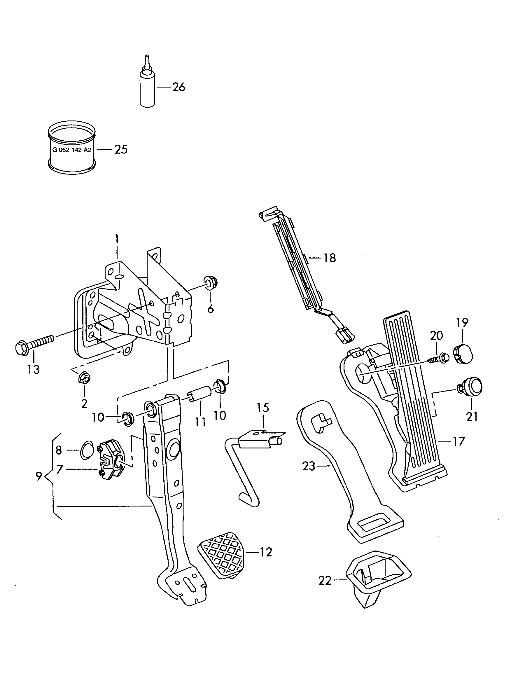 VAG 1K1 721 503 AA - Accelerator Pedal Kit www.parts5.com