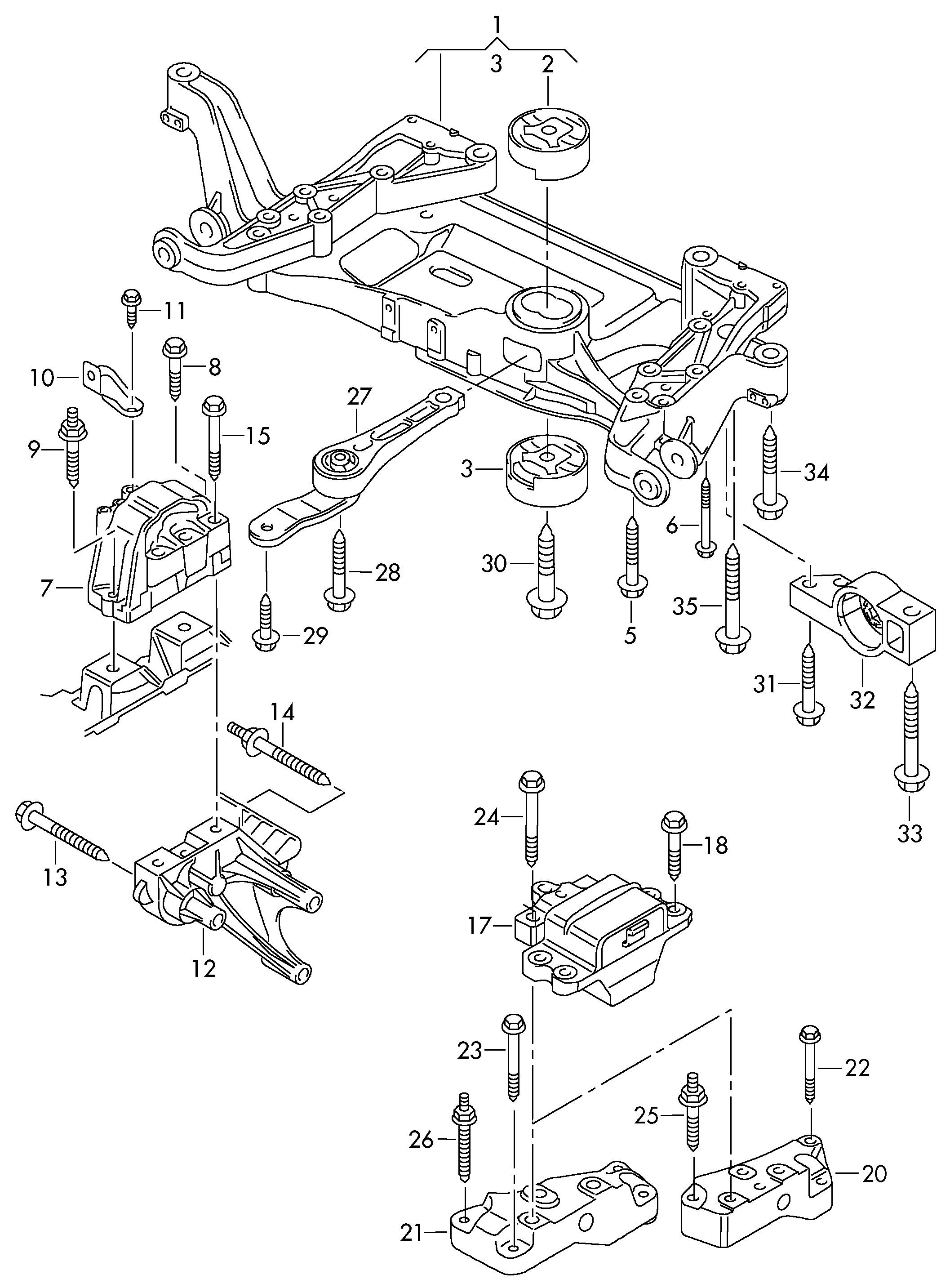 VW 3C0199555AE - Suport motor www.parts5.com