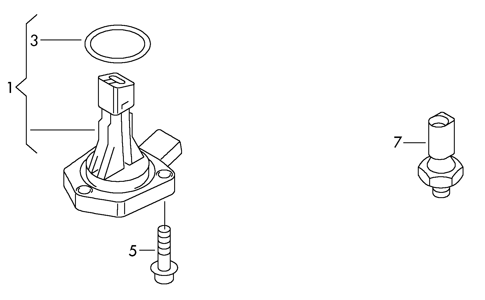 VW 04L 907 660 C - Czujnik, poziom oleju silnikowego www.parts5.com