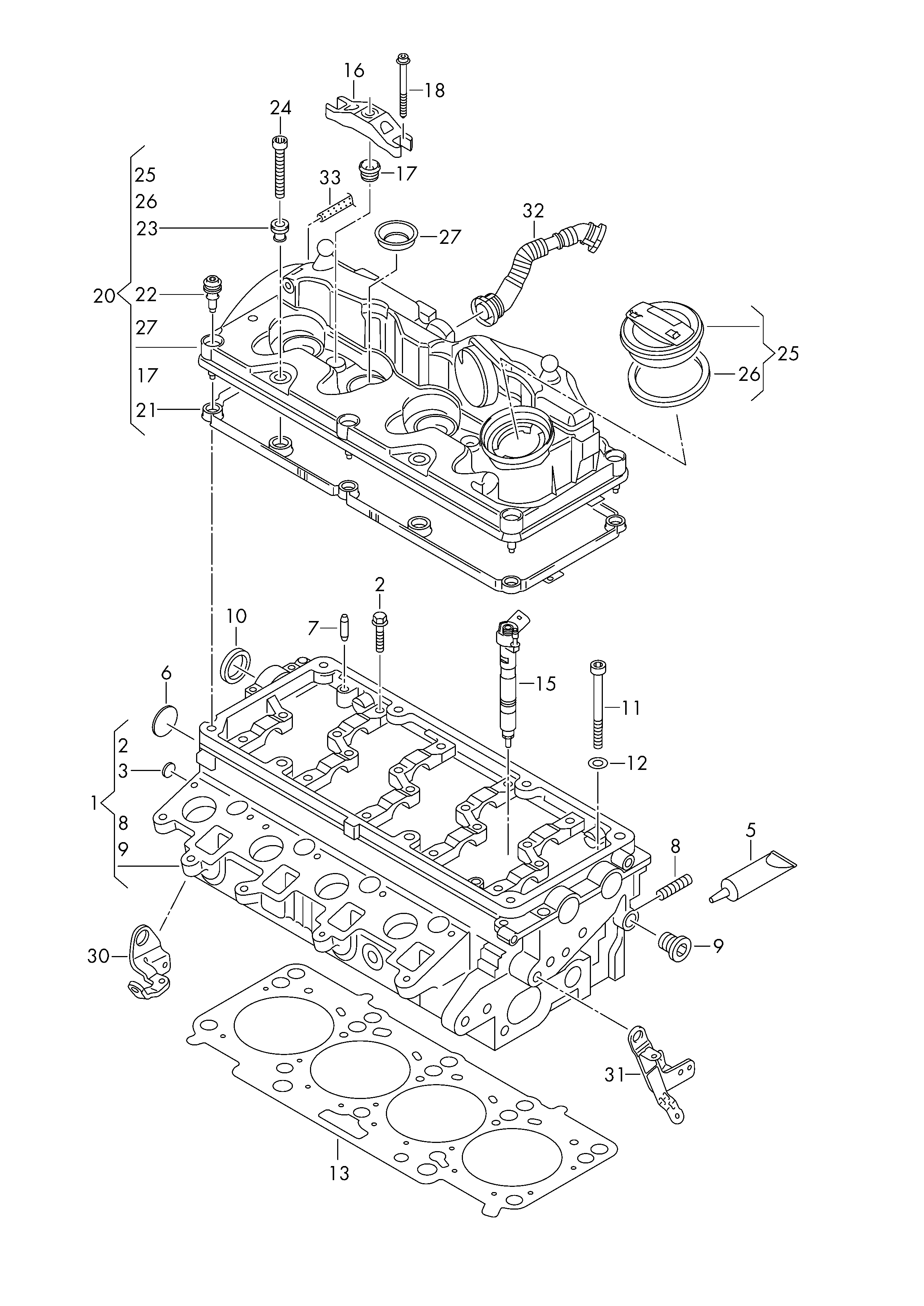 Skoda 04L 103 070 B - Inel etansare, locas bujie parts5.com