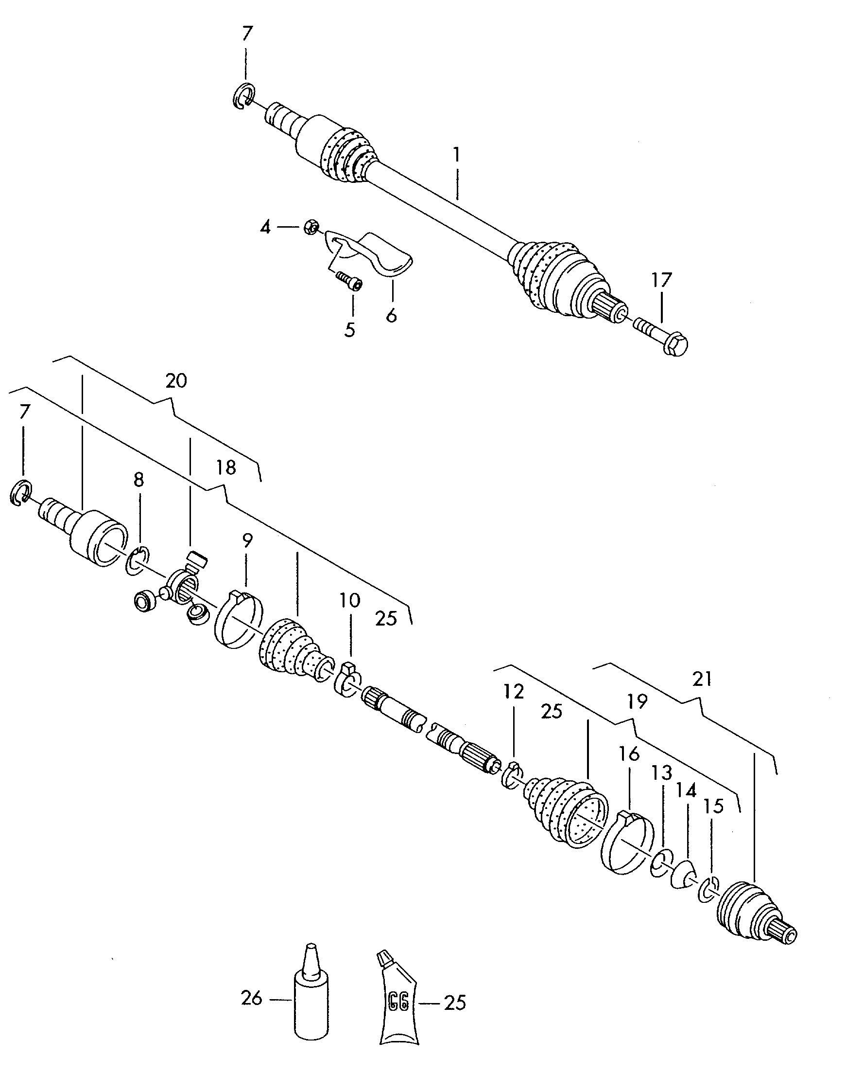 Seat 1KM498099 - Joint Kit, drive shaft parts5.com