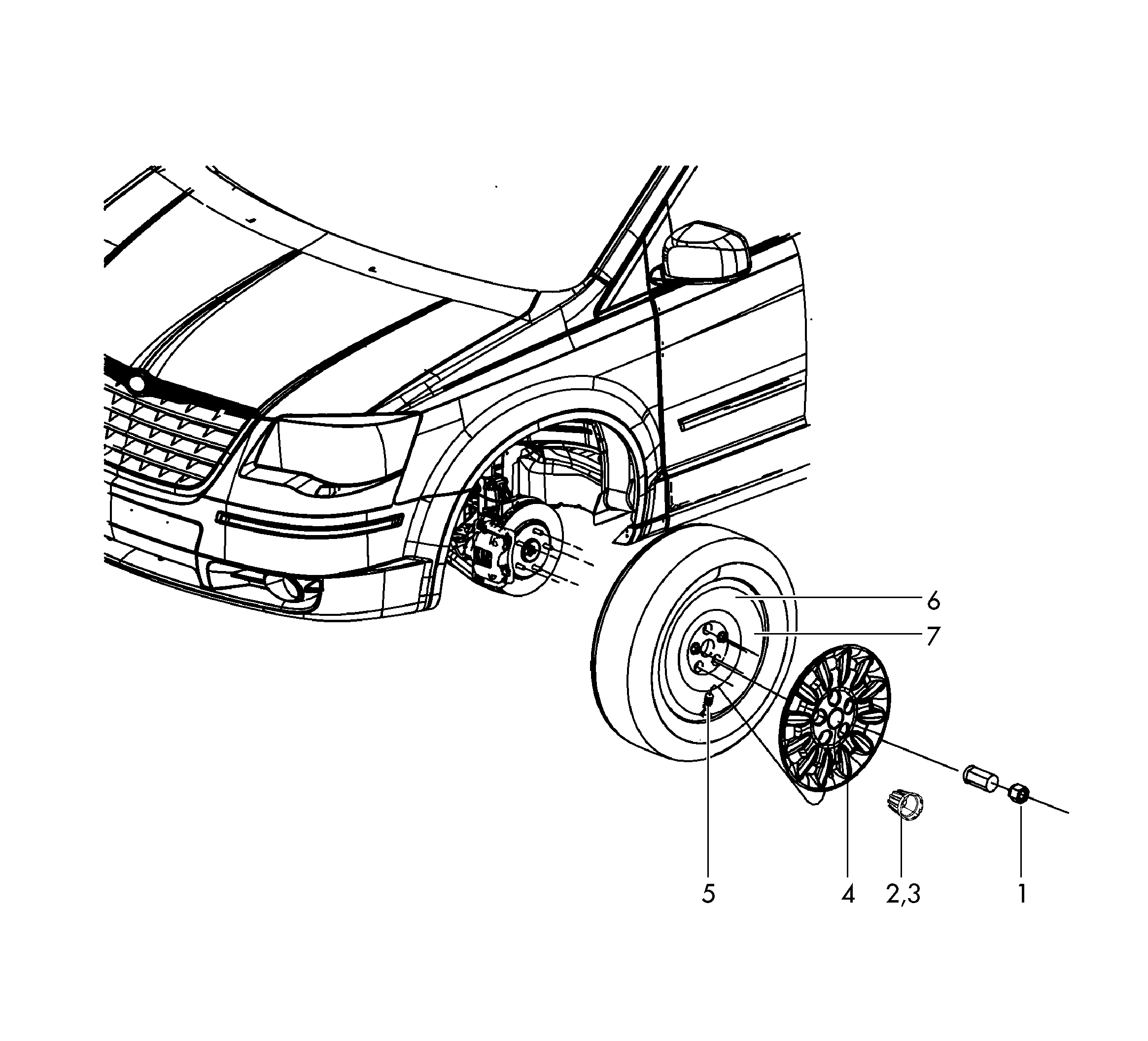 VW 7B0907253 - Senzor kolesa, Sistem za kontrolo pritiska v pnevmatikah www.parts5.com