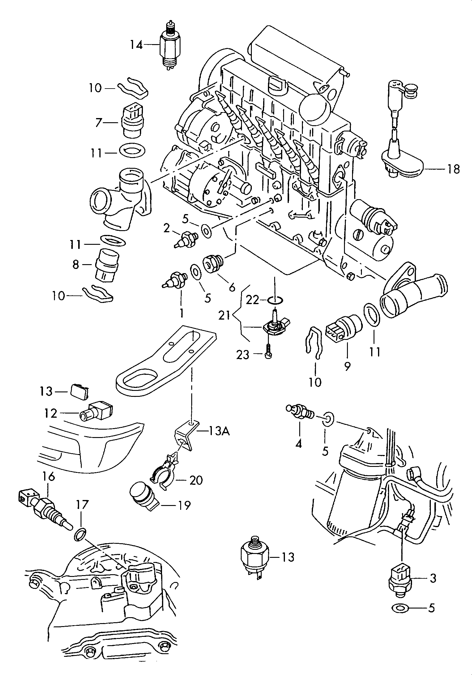 AUDI 701 919 369 C - Érzékelő, hűtőfolyadék-hőmérséklet www.parts5.com