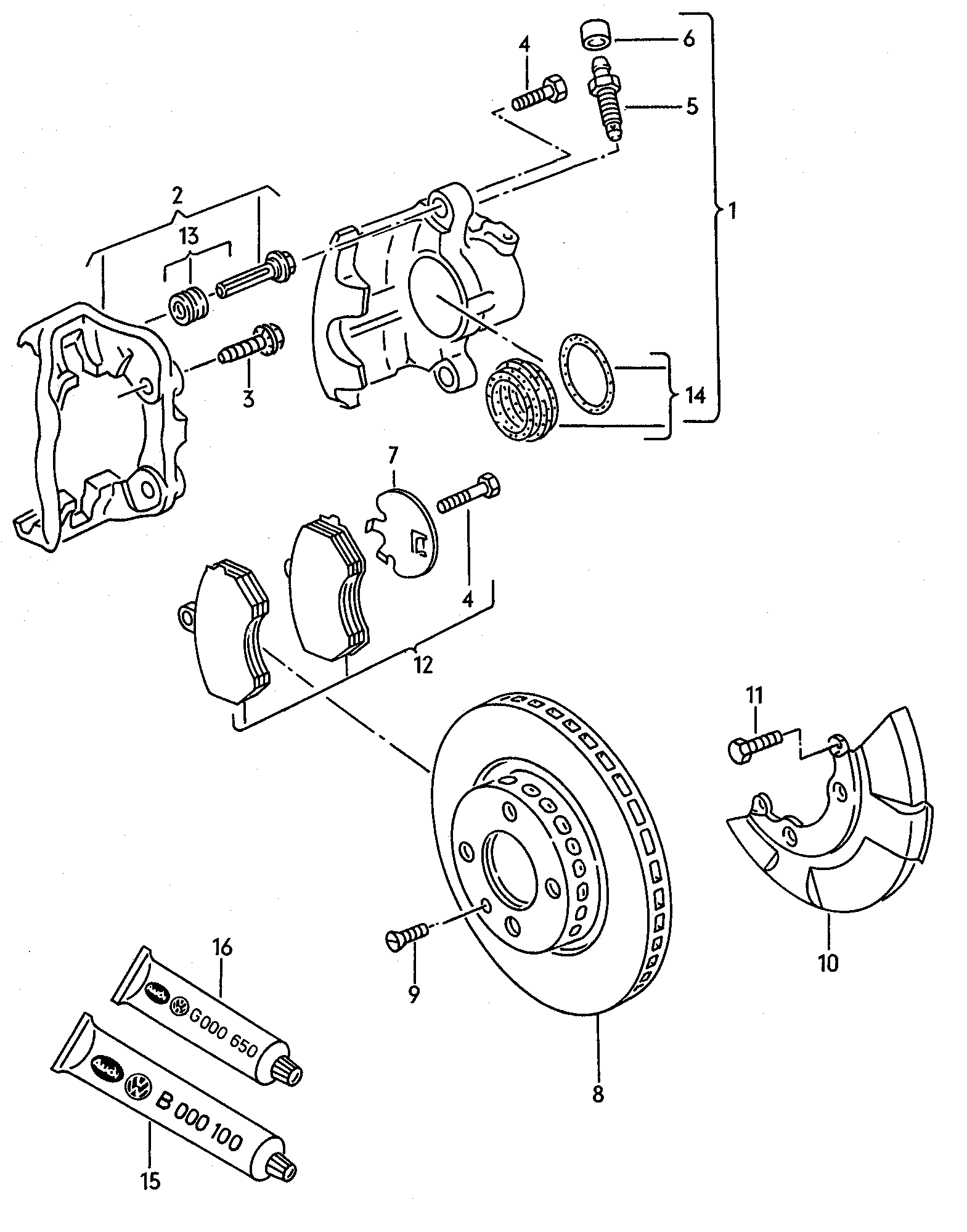 VAG 357 698 480AX - Pinza de freno www.parts5.com