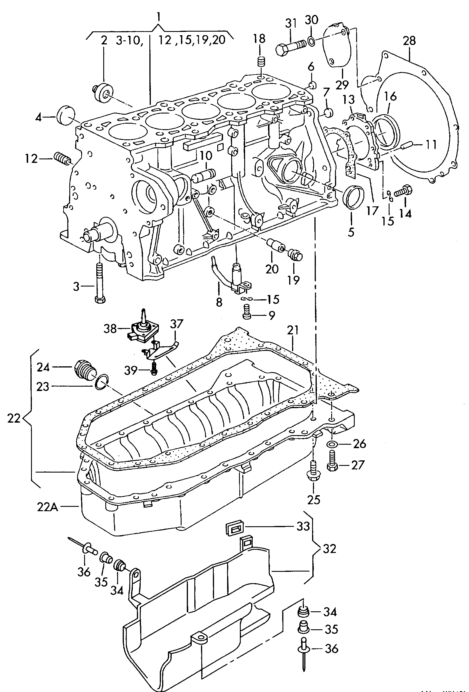 AUDI 028103171B - Семеринг, колянов вал www.parts5.com