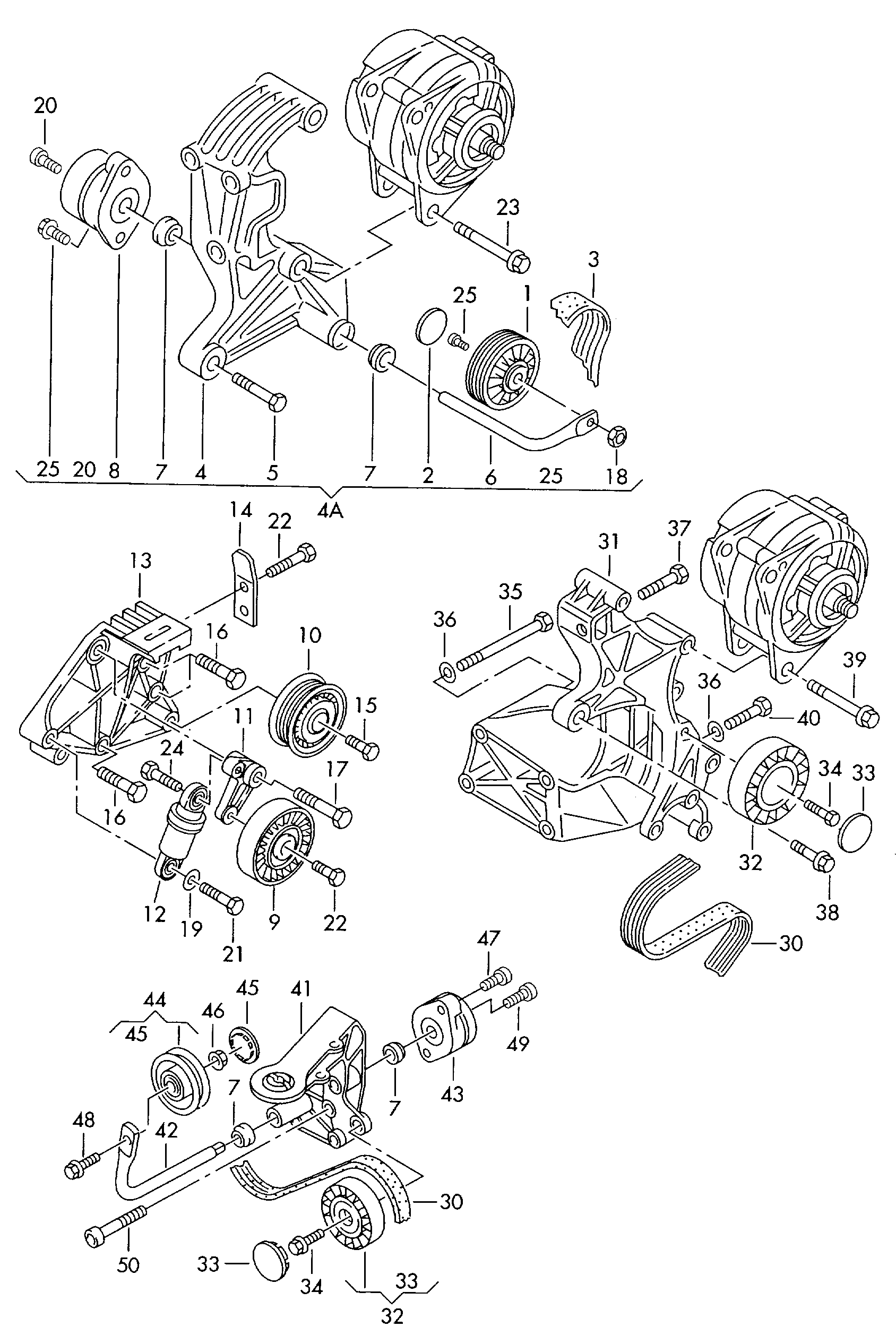 VAG 074145299A - Amortiguador vibraciones, correa poli V www.parts5.com