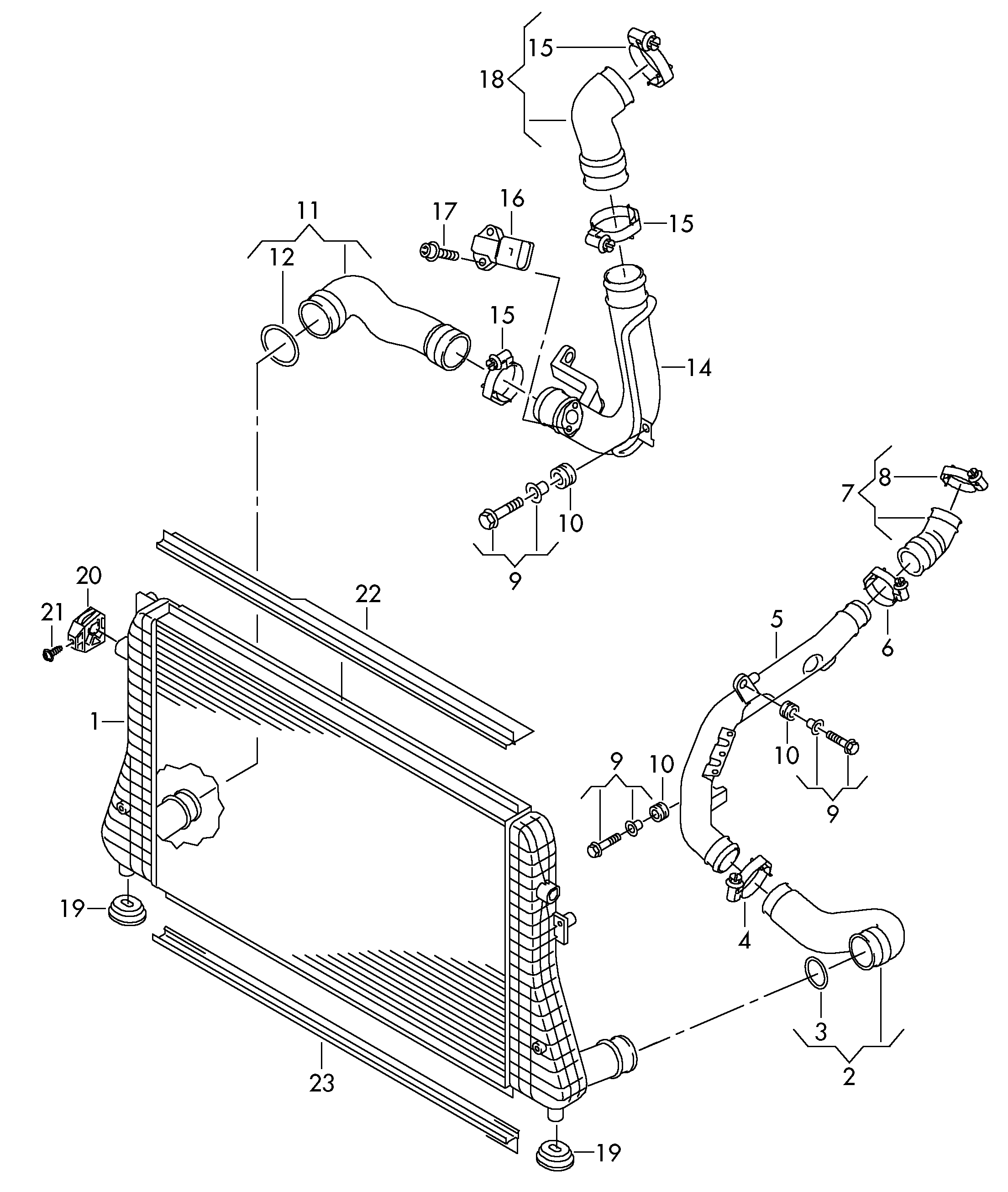 VAG 1K0 121 367 P - Στήριγμα, βεντιλατέρ ψυγείου www.parts5.com