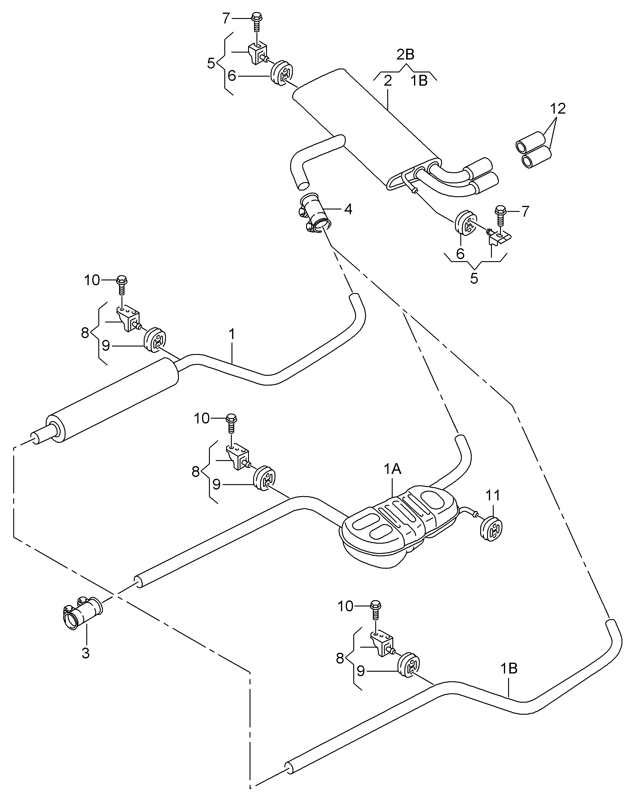 Seat 5Q0 253 144R - Držač, prigušivač zvuka www.parts5.com