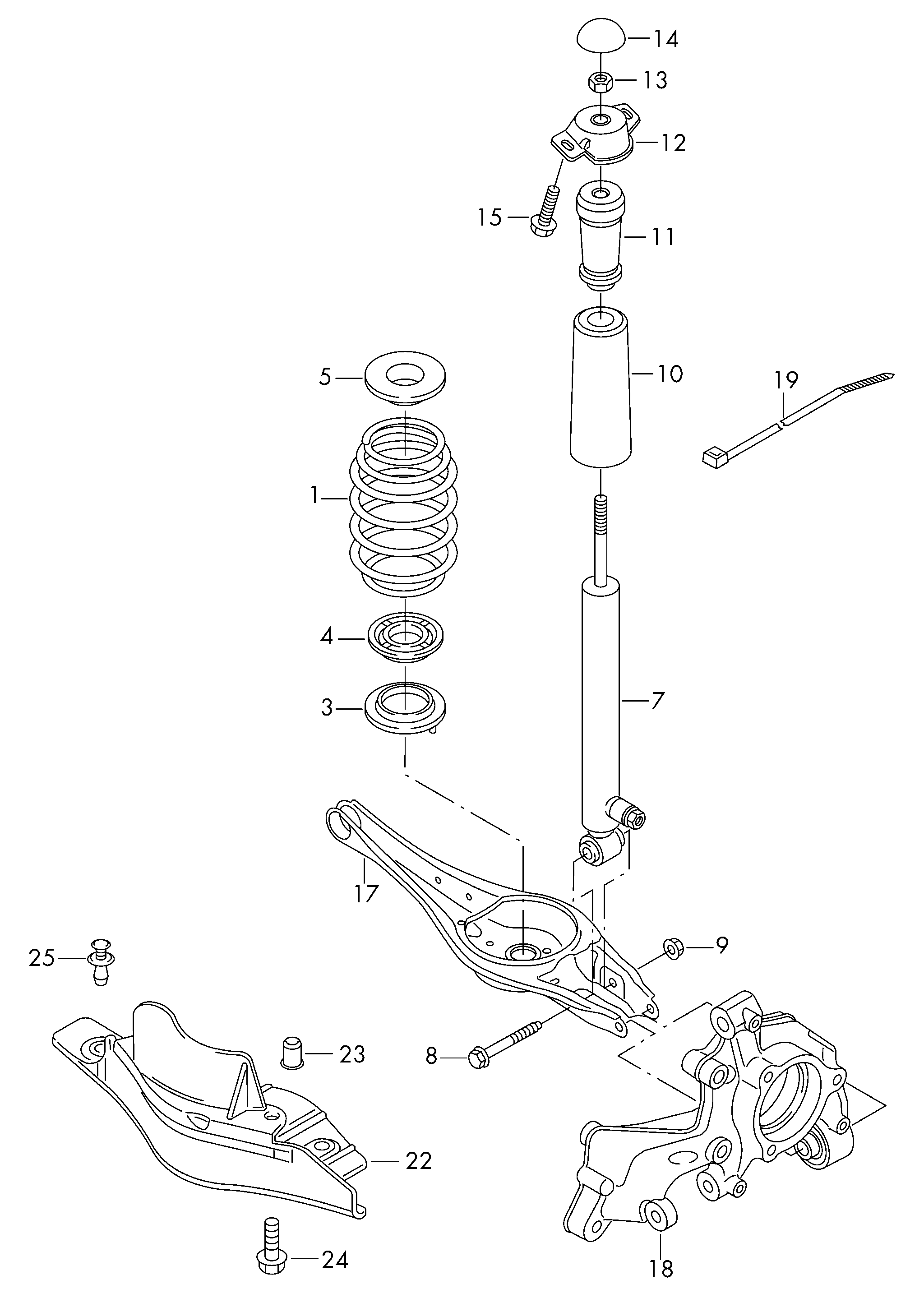 VAG 5Q0 513 045 AK - Shock Absorber parts5.com