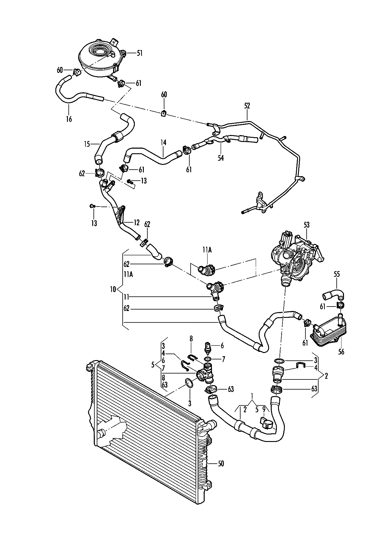 Seat 5Q0121070BR - Αγωγός ψυκτικού υγρού www.parts5.com