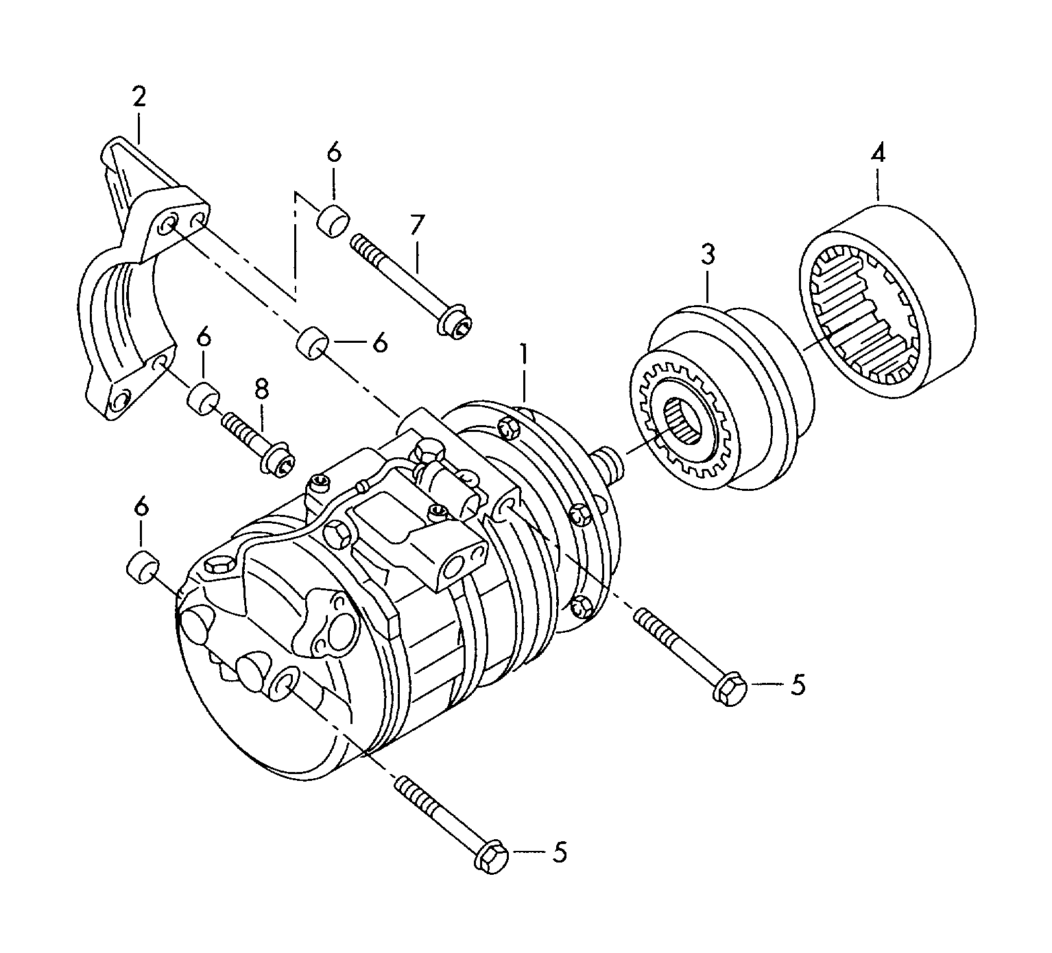 Skoda 7H0 820 805 J - Compresor, climatizare www.parts5.com