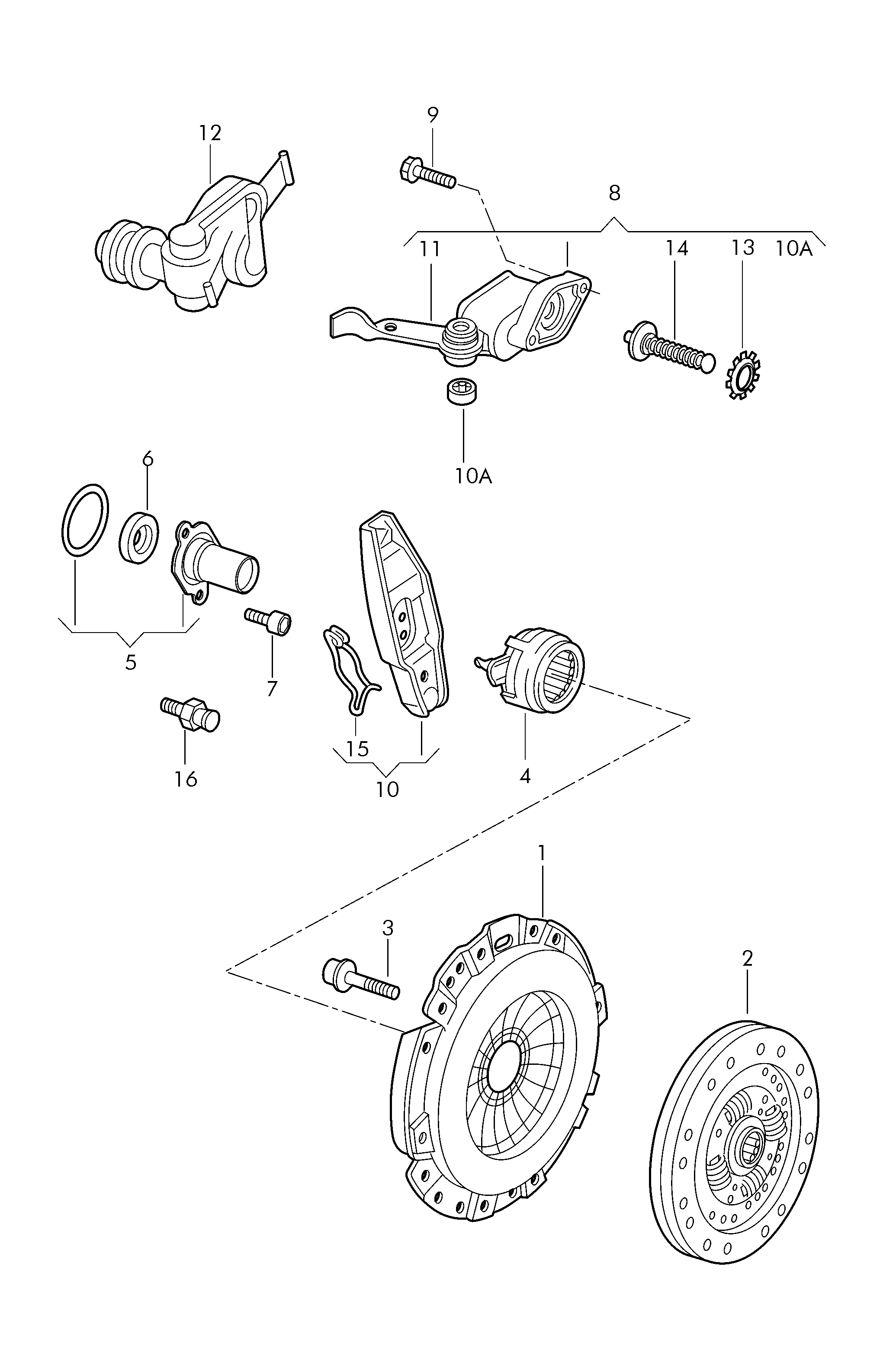 AUDI 02A141777B - Болт, возвратной вилки www.parts5.com