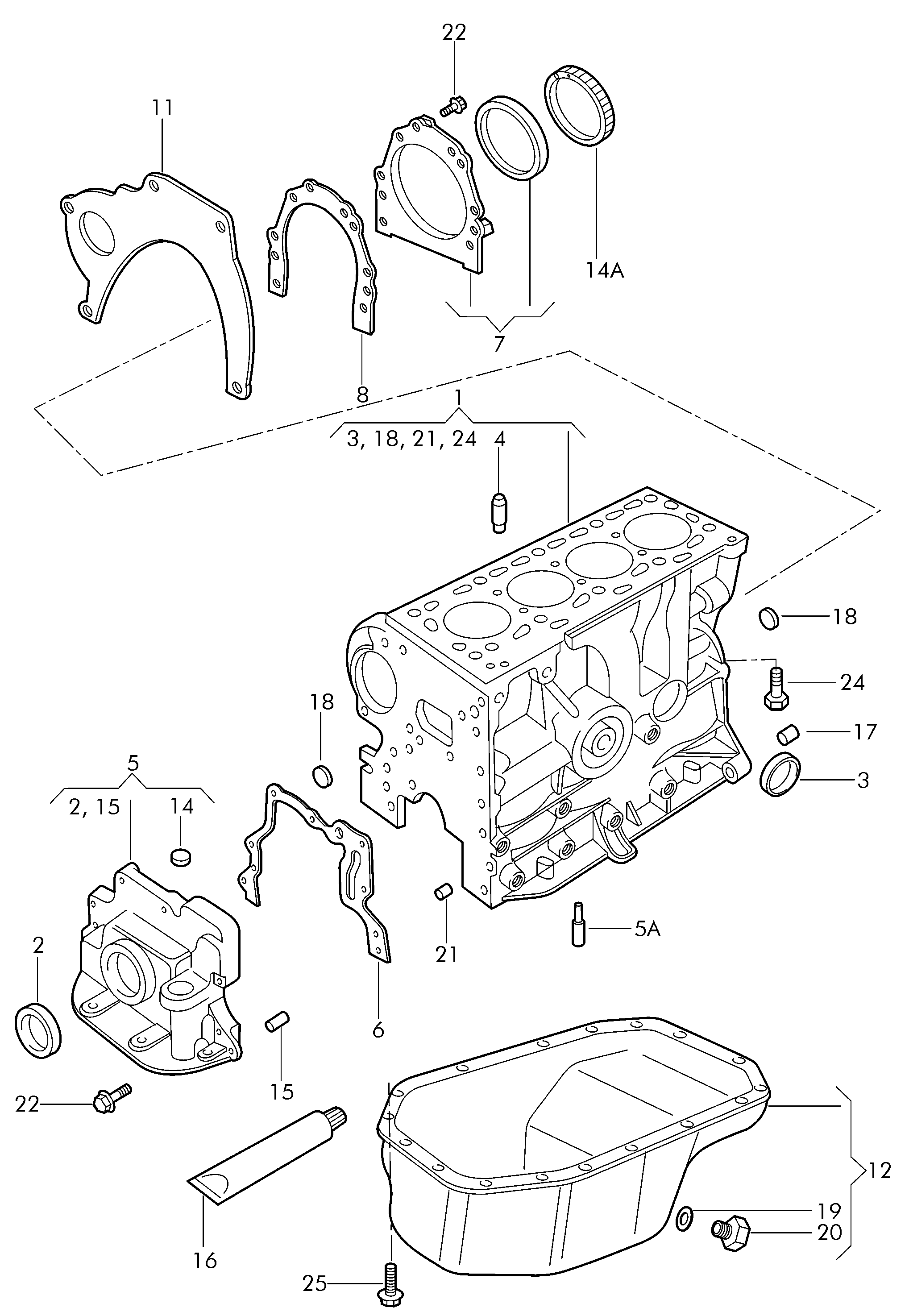 VW D  176404A3 - Tihend, klapikaan www.parts5.com