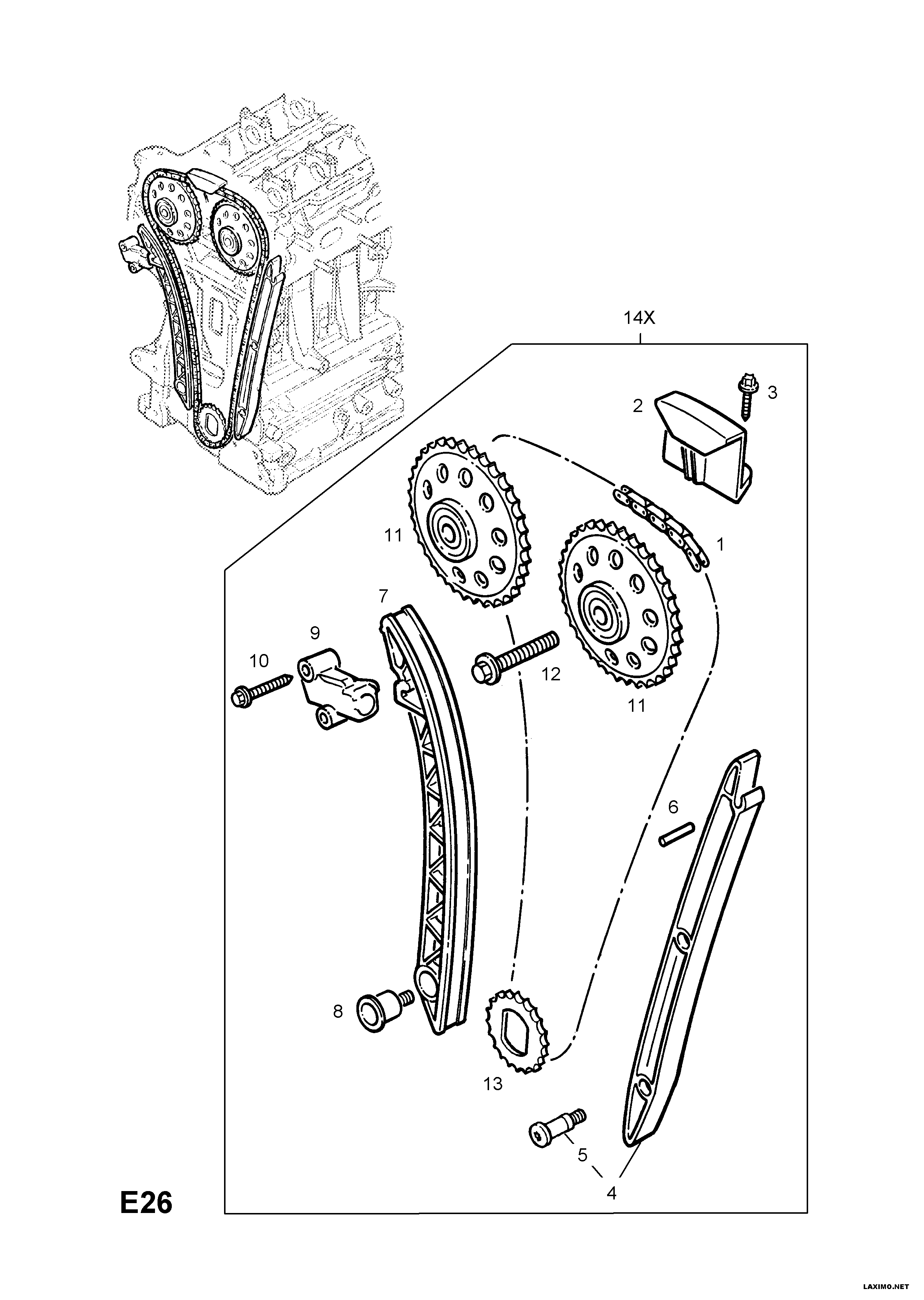 Opel 6 36 378 - Timing Chain Kit parts5.com