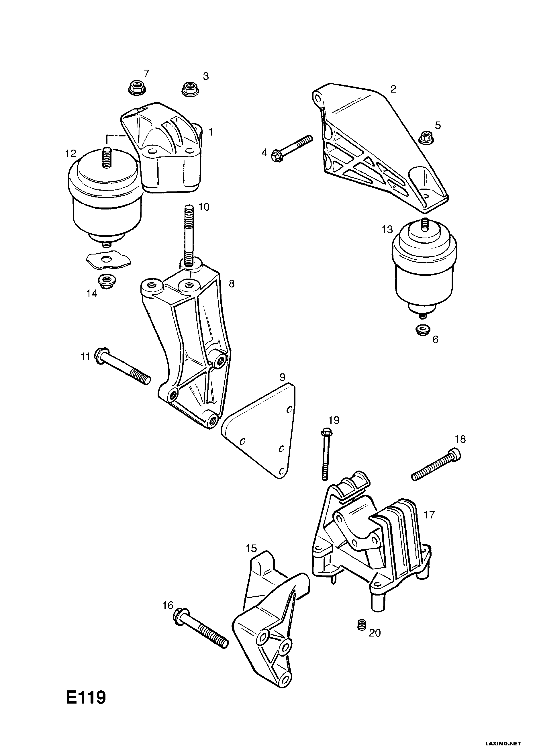 Opel 56 82 512 - Vlezajenje, motor www.parts5.com